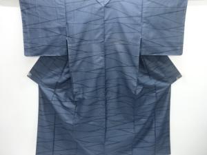 未使用品　抽象模様織り出し西陣お召着物・道行コートアンサンブル